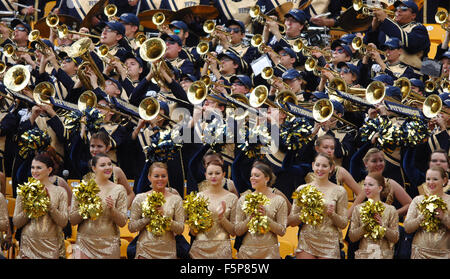 Pittsburgh, PA, Stati Uniti d'America. 7 Nov, 2015. Pantere band durante la Notre Dame vs Pitt Panthers gioco all'Heinz Field di Pittsburgh, PA. Jason Pohuski/CSM/Alamy Live News Foto Stock