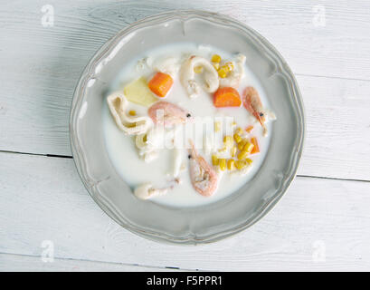 Irish zuppa di pesce irlandese - Cucina tradizionale Foto Stock