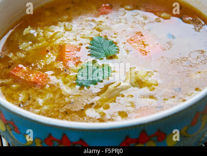 Mulligatawny - zuppa inglese dopo un Indiano destinatario . Foto Stock