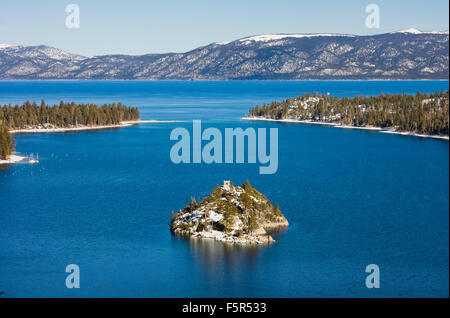 Emerald Bay in inverno, Lake Tahoe Foto Stock