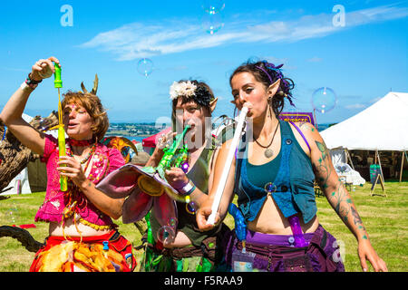 Faery Fest di Mount Edgcumbe park, Cornwall, Regno Unito Foto Stock