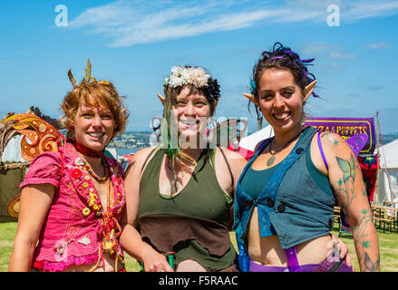 Faery Fest di Mount Edgcumbe park, Cornwall, Regno Unito Foto Stock