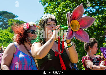 Faery Fest di Mount Edgcumbe park, Cornwall, Regno Unito Foto Stock