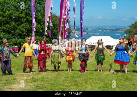 Faery Fest di Mount Edgcumbe park, Cornwall, Regno Unito Foto Stock