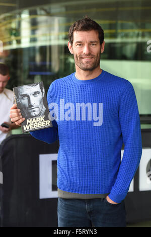 Mark Webber presso la BBC Breakfast studios per promuovere il suo libro "Aussie Grit: la mia Formula Uno Viaggio" con: Mark Webber dove: Manchester, Regno Unito quando: 07 Set 2015 Foto Stock