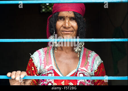 Donna appartenente alla casta Lambani ( India) Foto Stock