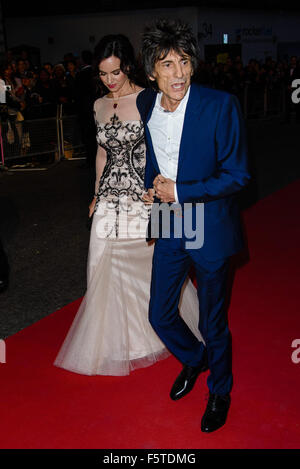 GQ Men of the Year Awards 2015 presso la Royal Opera House - Arrivi con: Ronnie Wood e Sally Humphreys dove: Londra, Regno Unito quando: 08 Set 2015 Foto Stock