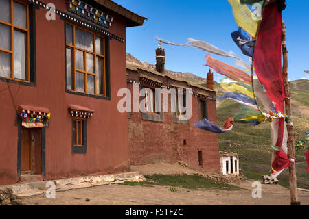 India, Himachal Pradesh, Spiti, Komic, Lundo Chhemo gompa, massima quota monastero buddista Foto Stock