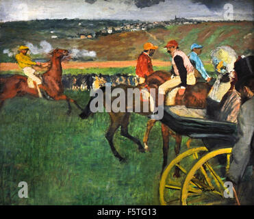 La Racetrack Fantini vicino a un carrello 1887 Edgar Degas 1834-1917 Francia - Francese Foto Stock