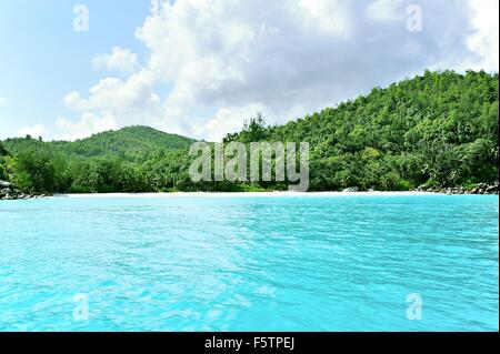 Spiaggia di Anse Volbert, Isola di Praslin, Seicelle Foto Stock