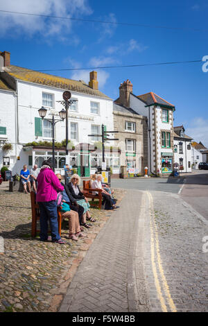 Cornish village di Marazion, Regno Unito Foto Stock