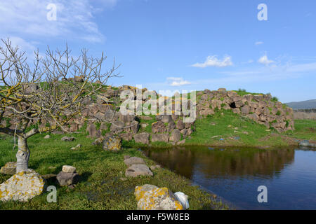 Nuraghe s'Uraki, San Vero Milis, distretto di Oristano, Sardegna, Italia, Europa Foto Stock