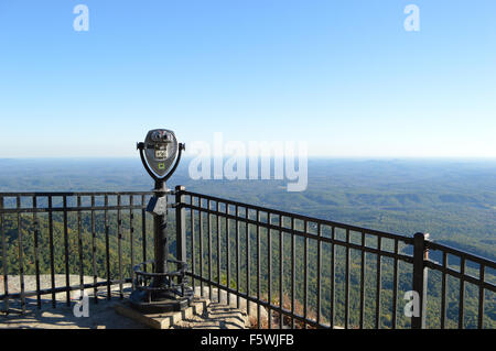 La vista dalla cima di Caesars Capo Montagna in Carolina del Sud. Foto Stock