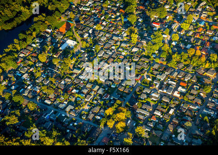 Camping Società Entenfang su Wambachsee, roulotte, camper, permanente campeggi, affitto annuale, Duisburg, la zona della Ruhr Foto Stock