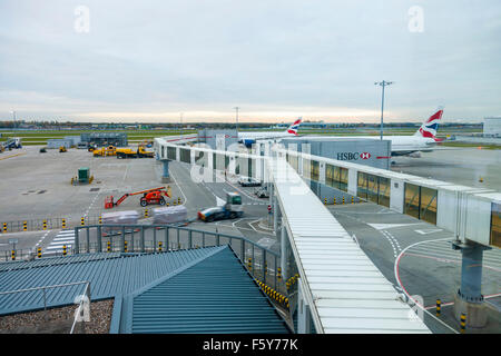 Il British Airways Terminal 5 di Londra Heathrow, London, Regno Unito Foto Stock