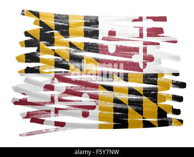 Bandiera illustrazione fatta con la penna - Maryland Foto Stock