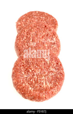 Materie Burger polpetta di carne di manzo Foto Stock