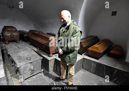 Il Liechtenstein il principe Hans Adam II, Vault del Liechtenstein famiglia, restaurato nell'archivio di famiglia Foto Stock