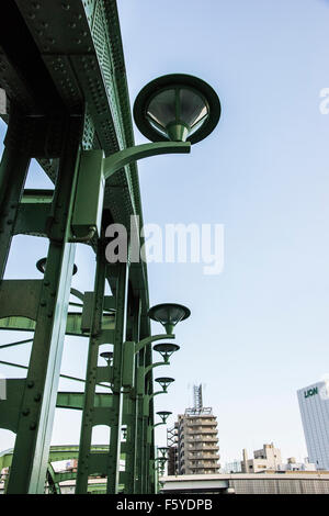 Ponte Umayabashi,Sumida River,Tokyo Giappone Foto Stock