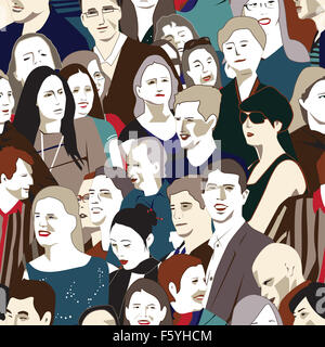 La folla di persone sullo sfondo Foto Stock