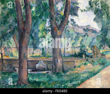 Paul Cézanne - La Piscina presso la Jas de Bouffan Foto Stock