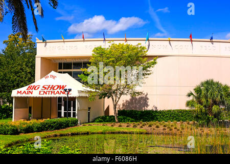 Grande spettacolo ingresso principale al circo Ringling Museum di Sarasota Florida Foto Stock