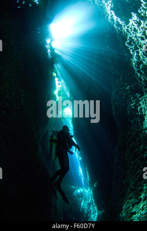 Immersioni subacquee Leru taglio Foto Stock