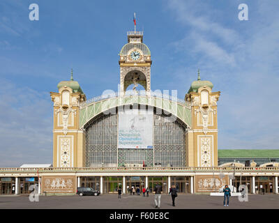 Palazzo Industriale (Průmyslový palác), fiera "Výstaviště", Holešovice, Praga, Repubblica Ceca Foto Stock