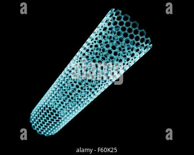 Illustrazione scientifica di un nano tubo Foto Stock