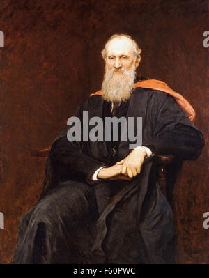 WILLIAM THOMSON, Lord Kelvin (1824-1907) Irish fisico e ingegnere dipinta da Hubert Herkomer circa 1900 Foto Stock