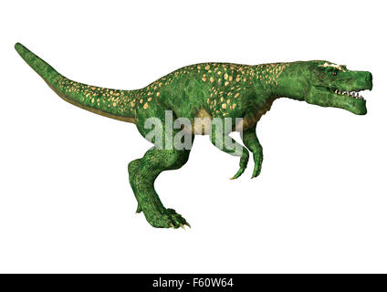 3D render digitale di un dinosauro tirannosauro isolati su sfondo bianco Foto Stock
