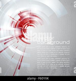 Techno geometrica del cerchio del vettore la scienza moderna sfondo astratto Illustrazione Vettoriale