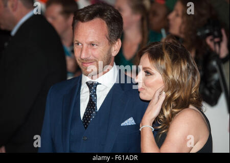 Pride of Britain Awards tenutosi presso la struttura Grosvenor House - Arrivi. Dotato di: Christian Horner, Geri Halliwell dove: Londra, Regno Unito quando: 28 Set 2015 Foto Stock