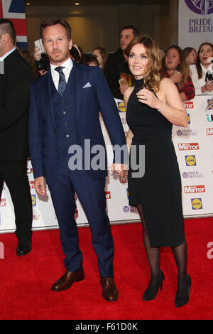 Il Daily Mirror Pride of Britain Awards 2015 tenutasi presso la struttura Grosvenor House Hotel - Arrivi con: Christian Horner, Geri Halliwell, Geri Horner dove: Londra, Regno Unito quando: 28 Set 2015 Foto Stock