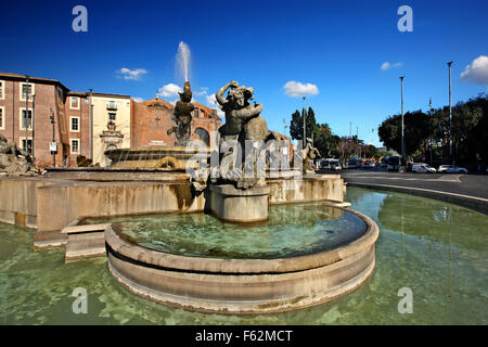 La Fontana delle Naiadi (Fontana del Naiads) in Piazza della Repubblica (piazza della Repubblica), Roma, Italia Foto Stock