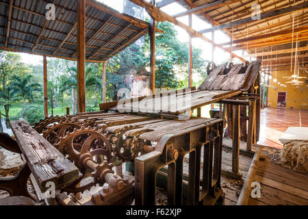 Vecchio Frantoio henequen presso la Hacienda Temozon nello Yucatan, Messico. Foto Stock