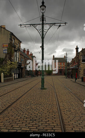 High St, Beamish museo vivente, nella contea di Durham Foto Stock