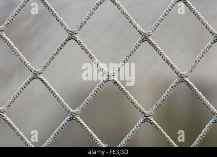 Obiettivo calcio Net Close up macro immagine Foto Stock