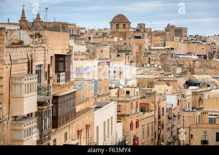 Scene di strada e i dettagli di La Valletta, Malta. Foto Stock