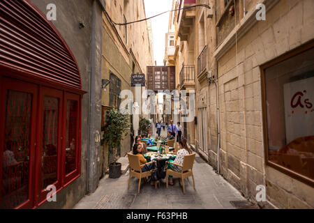 Scene di strada e i dettagli di La Valletta, Malta. Foto Stock