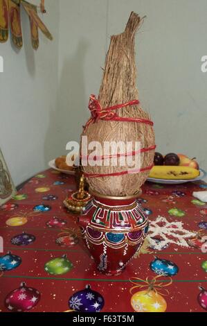 Diwai pooja e lakshmi culto in India Foto Stock