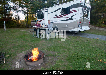 Roadtrip con camper in estate indiana Québec Canada Foto Stock