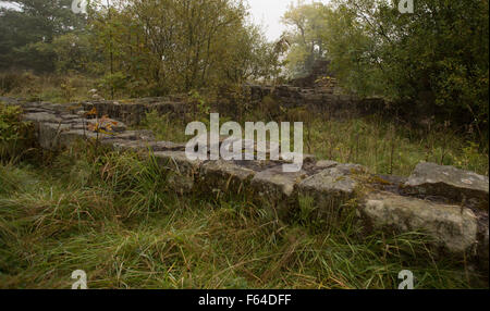 Le rovine e i dintorni di Hollinshead Hall, Tockholes, Lancashire. Foto Stock