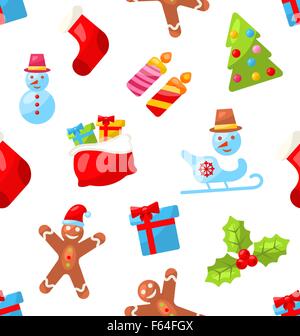 Natale Pattern senza giunture Illustrazione Vettoriale