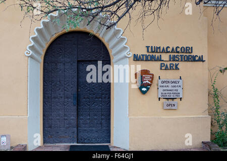 Tumacacori, Arizona - La missione di San José de Tumacácori a Tumacácori National Historical Park. Foto Stock