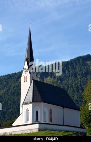 Chiesa parrocchiale San Leonardo di Kreuth a Tegernse in Alta Baviera - Germania. Foto Stock