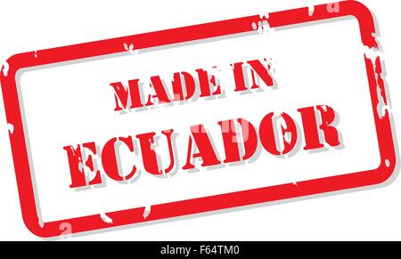 Rosso timbro di gomma il vettore di fatto in Ecuador Illustrazione Vettoriale