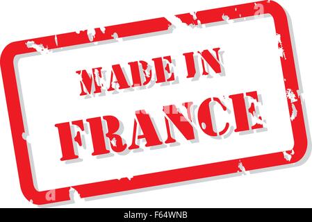 Rosso timbro di gomma il vettore di fatto in Francia Illustrazione Vettoriale