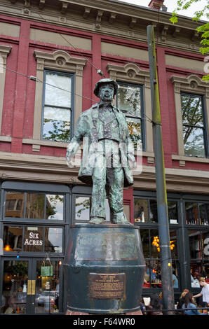 Statua di Jack gassosa nel quartiere Gastown di Vancouver, BC, Canada. Foto Stock