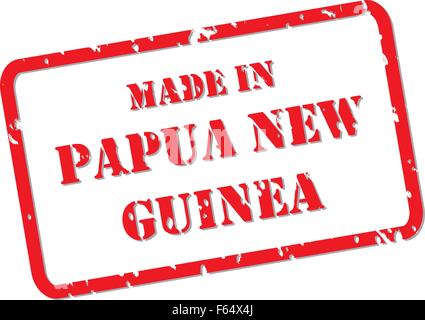 Rosso timbro di gomma il vettore di fatto in Papua Nuova Guinea Illustrazione Vettoriale